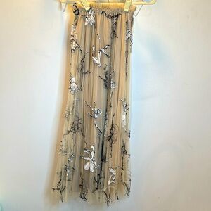 Long tulle skirt